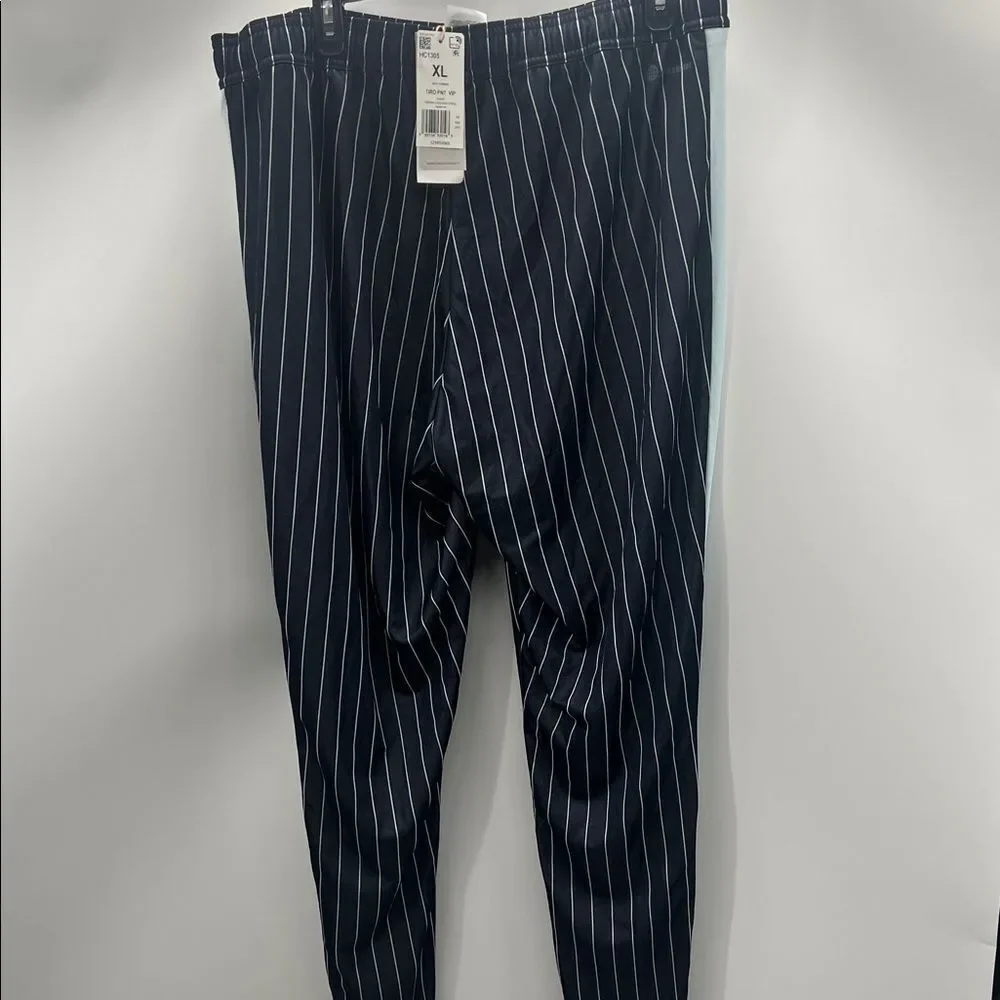 adidas navy and pastel blue Striped Joggers track pants